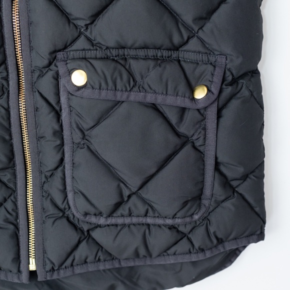 J. Crew Black Excursion Quilted Puffer Vest Size Small - Picture 7 of 11